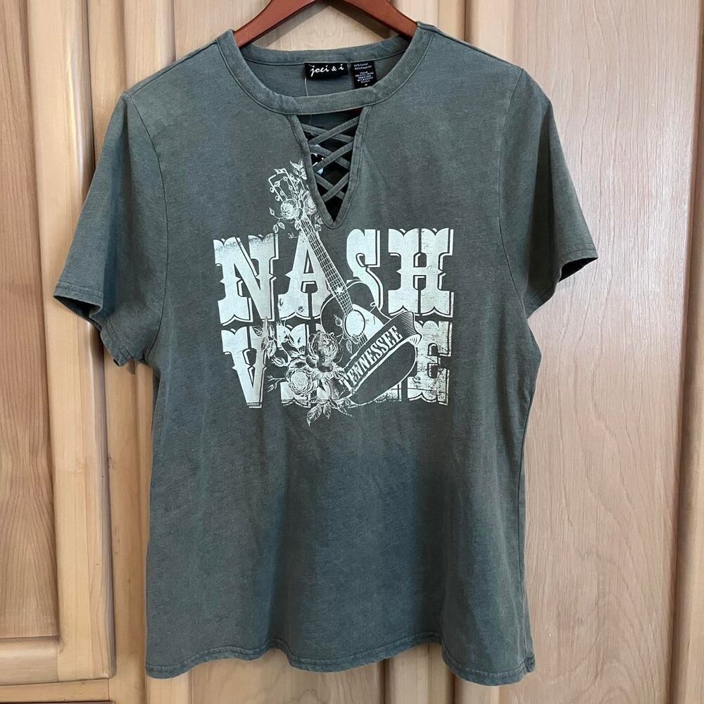 Unbranded Women's Green and Grey T-shirt